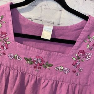 Blair Dress with Embroidered Floral Details